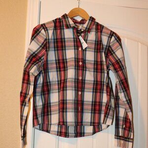 J Crew Factory Plaid Button Down - Sz Small